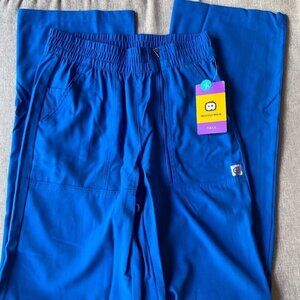 Aero Women's Wide Leg Zipper Scrub Pant, XS Tall